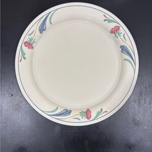Lenox Chinastone Poppies in Blue Vintage Dinner Plates (2) Floral Accents OS